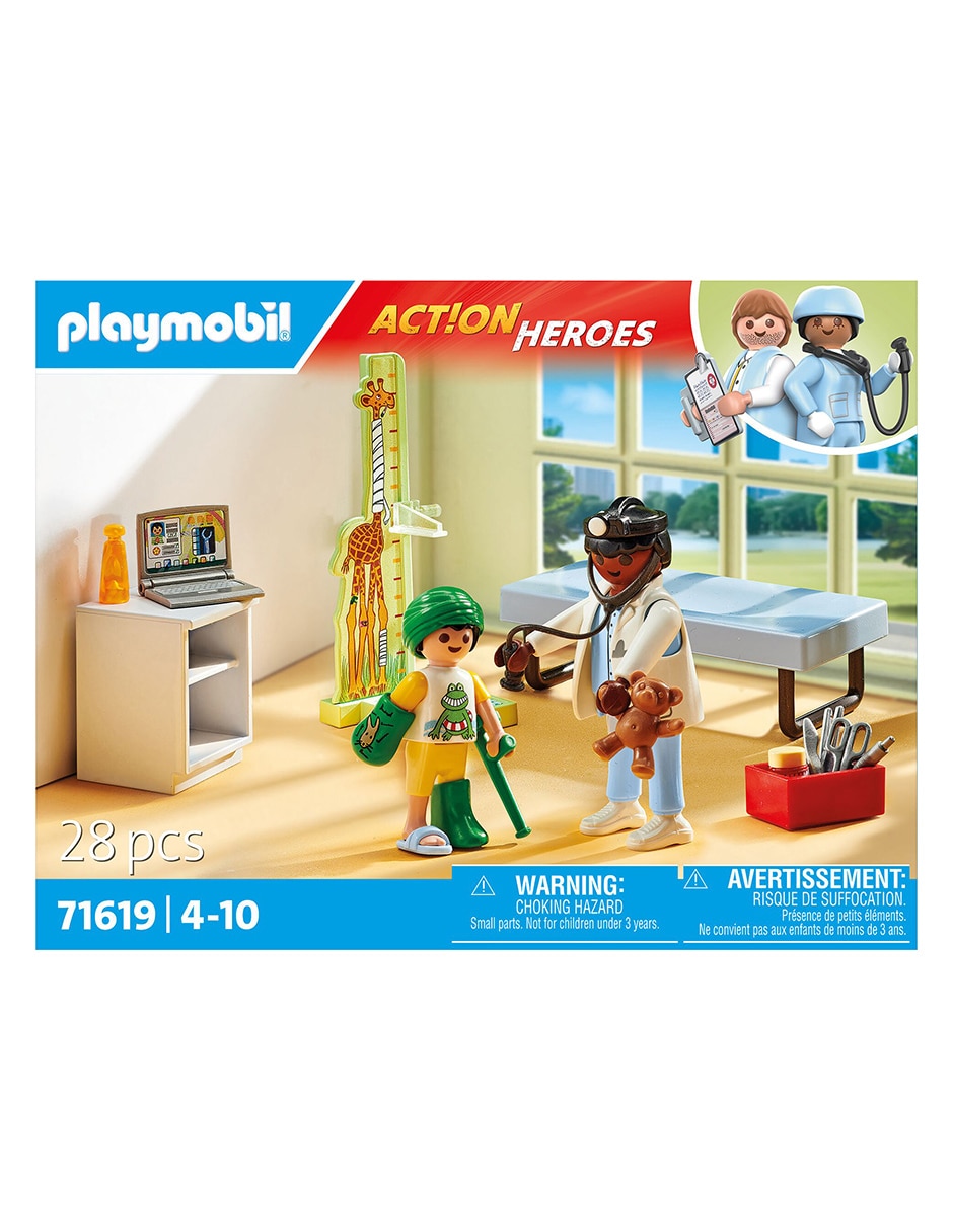 Playmobil Pediatra con osito de peluche 71619 Action Heroes 4
