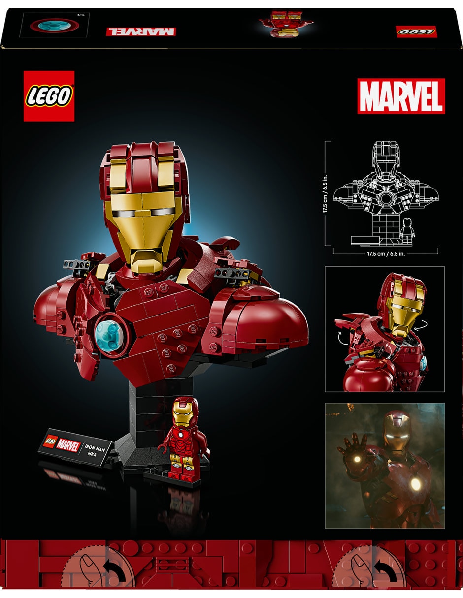 Lego Super Héroes Marvel Busto de Iron Man MK4 76327 Infinity Saga Iron Man 5