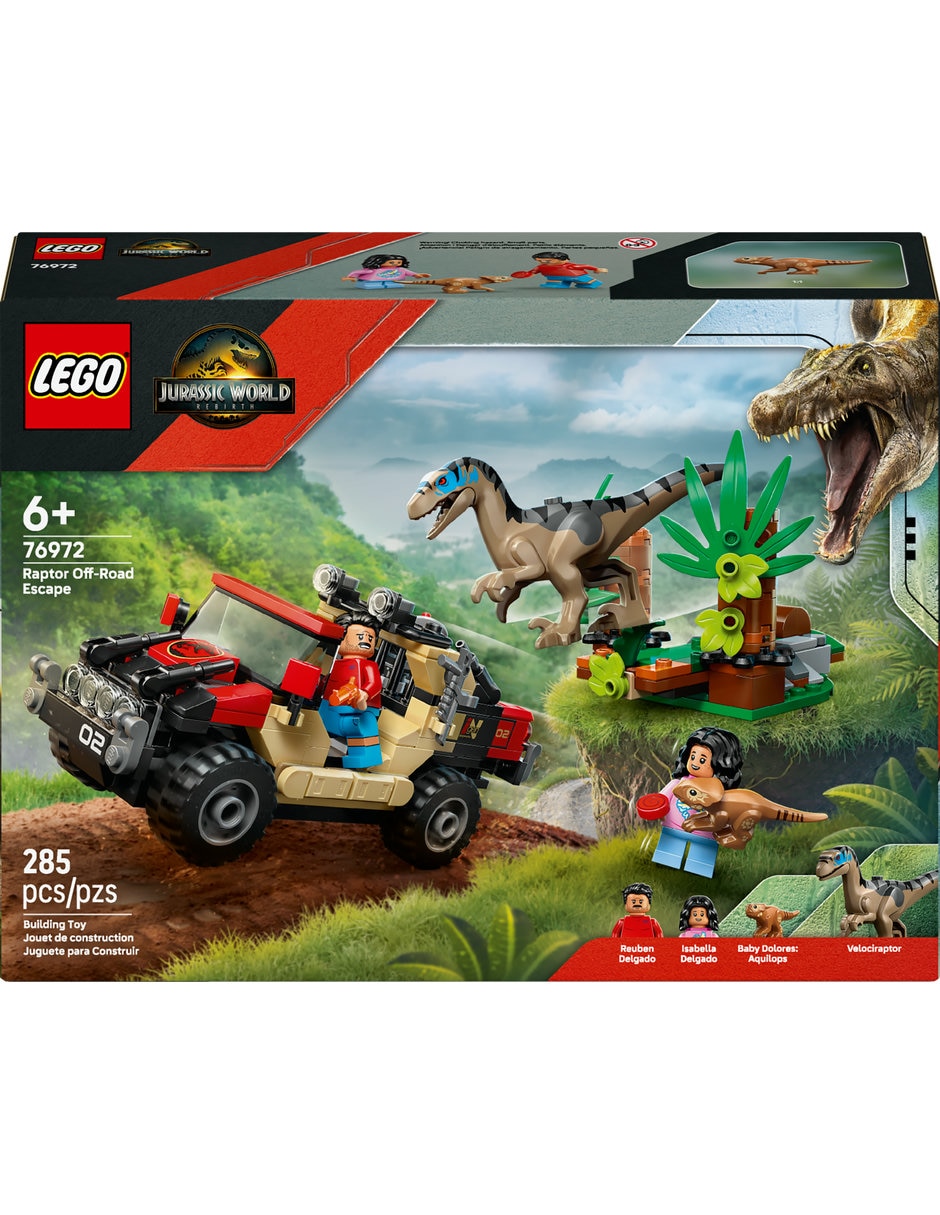 Lego Jurassic World Lego Huida en todo terreno y raptor al acecho 76972 Jurassic World 2