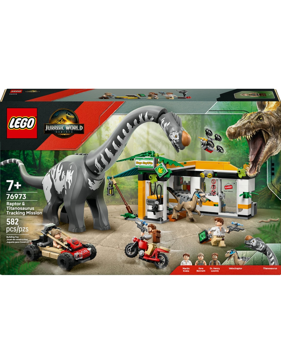Lego Misión de seguimiento: Raptor y Titanosaurus 76973 Jurassic World 2