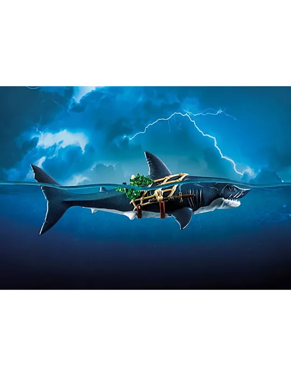 Playmobil Tiburón Gigante con Pirata 71793 5