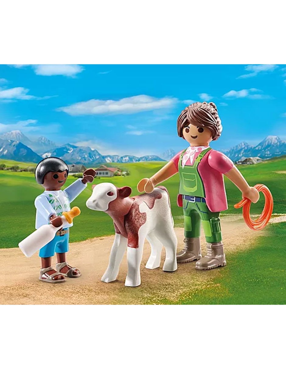 Granjero con ternero 71803 5