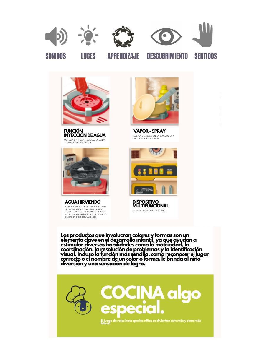 Accesorio de cocina juguete con luz y sonido 5