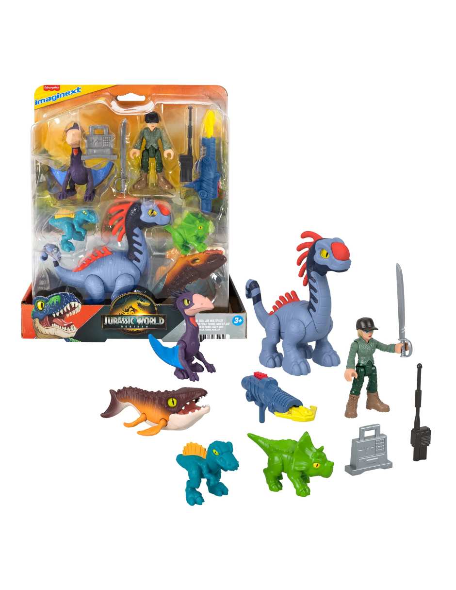 Set figuras acción articulada Jurassic World 4