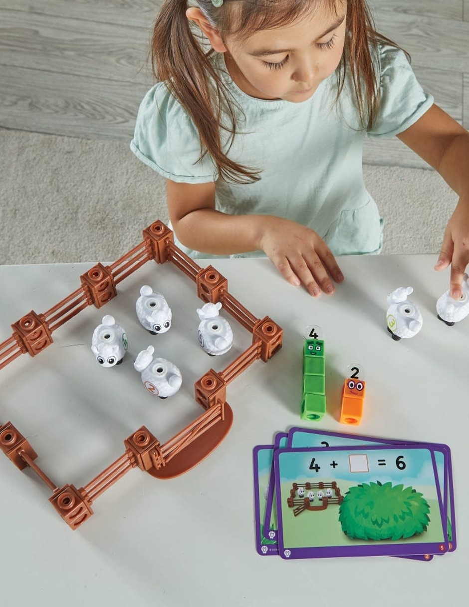 Juego de actividades de cubos Mathlink Numberblocks granja de ovejas 3