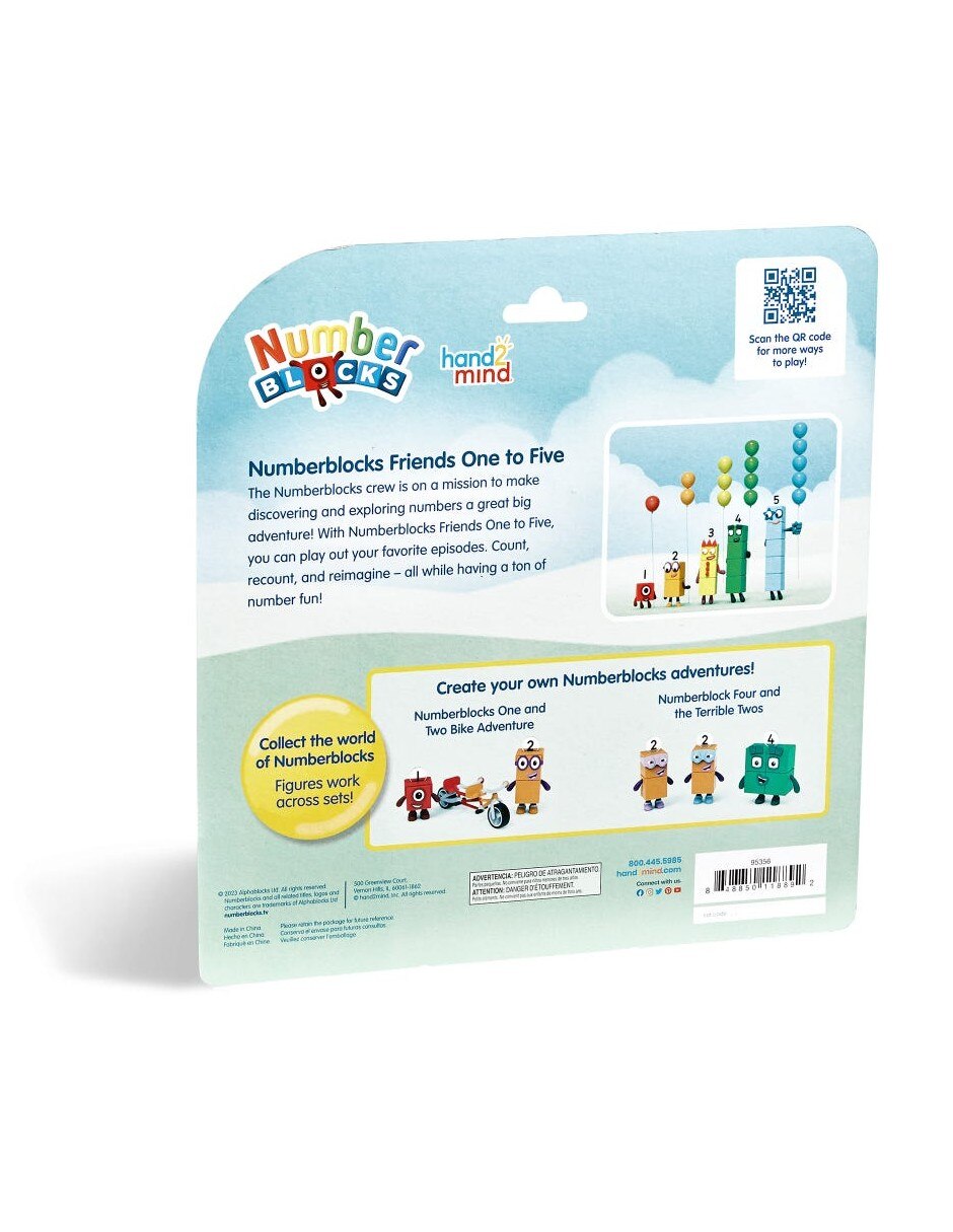 Set de figuras del uno al cinco de Numberblocks Friends 7