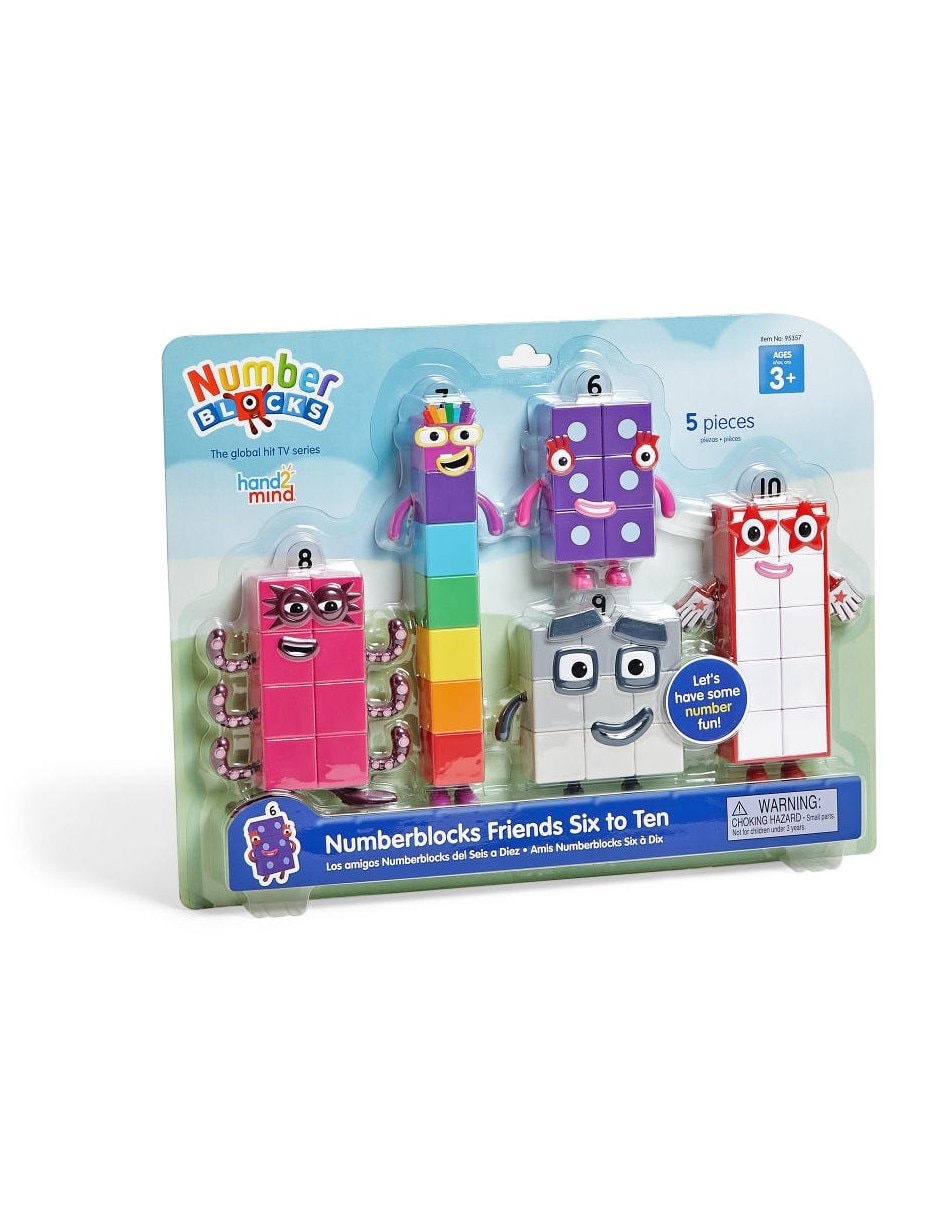 Set de figuras del seis al diez de Numberblocks Friends