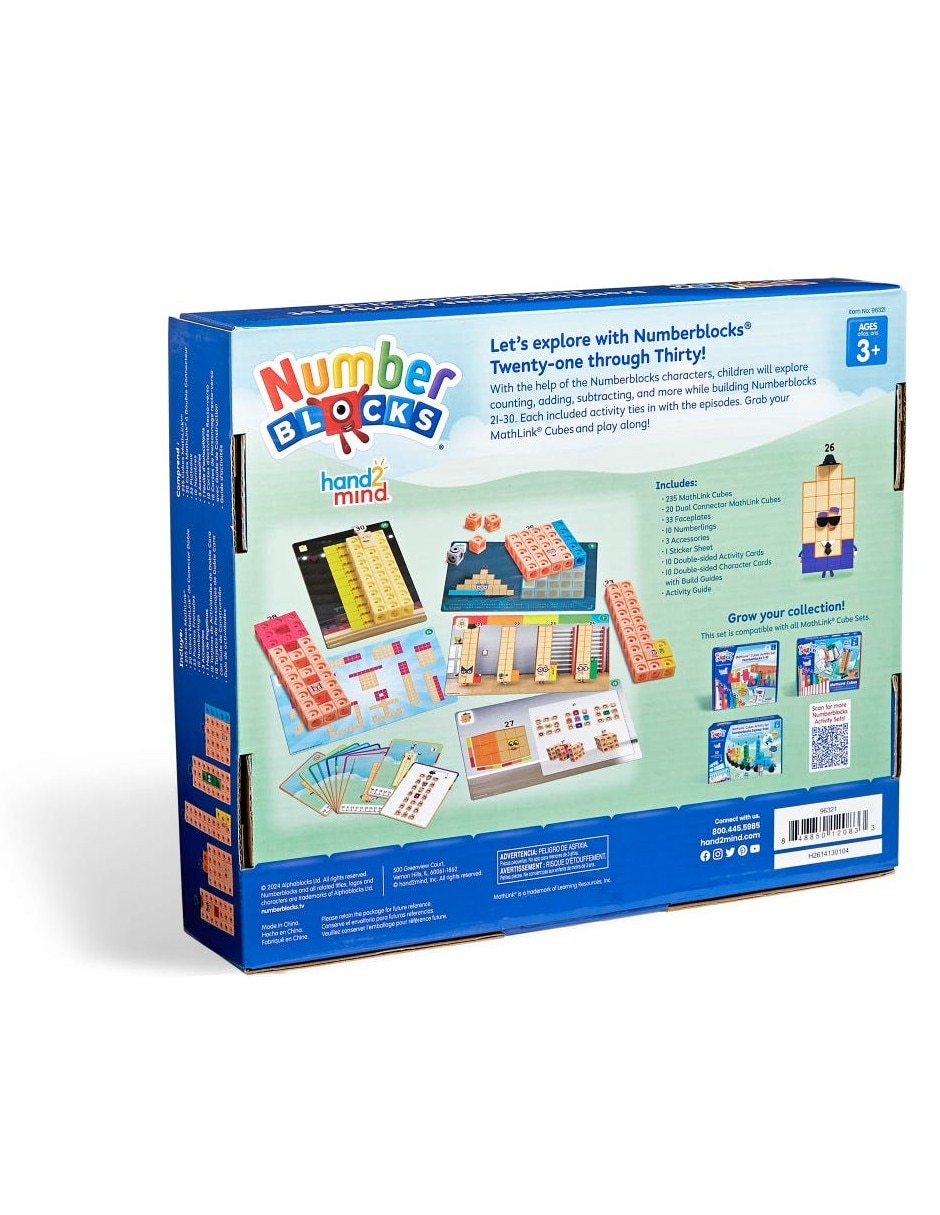 Conjunto de actividades Mathlink Cubes Numberblocks 21-30 16