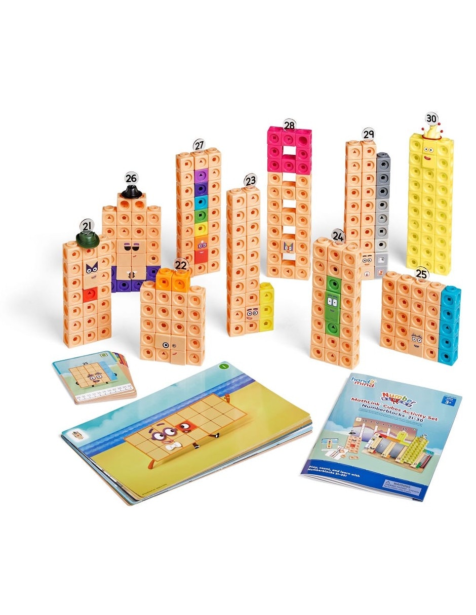 Conjunto de actividades Mathlink Cubes Numberblocks 21-30 2