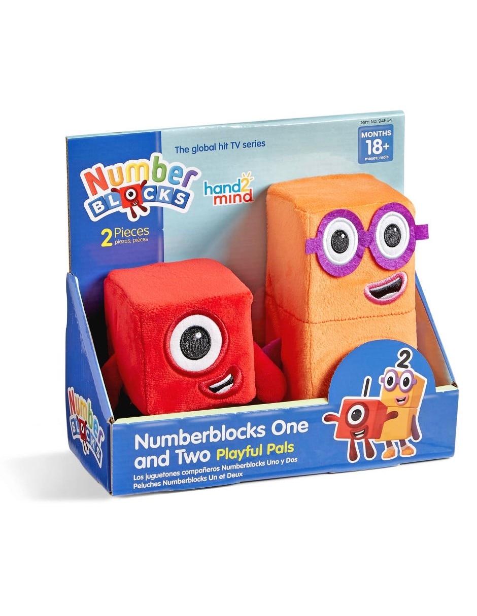 Peluche de amigos juguetones Numberblocks uno y dos