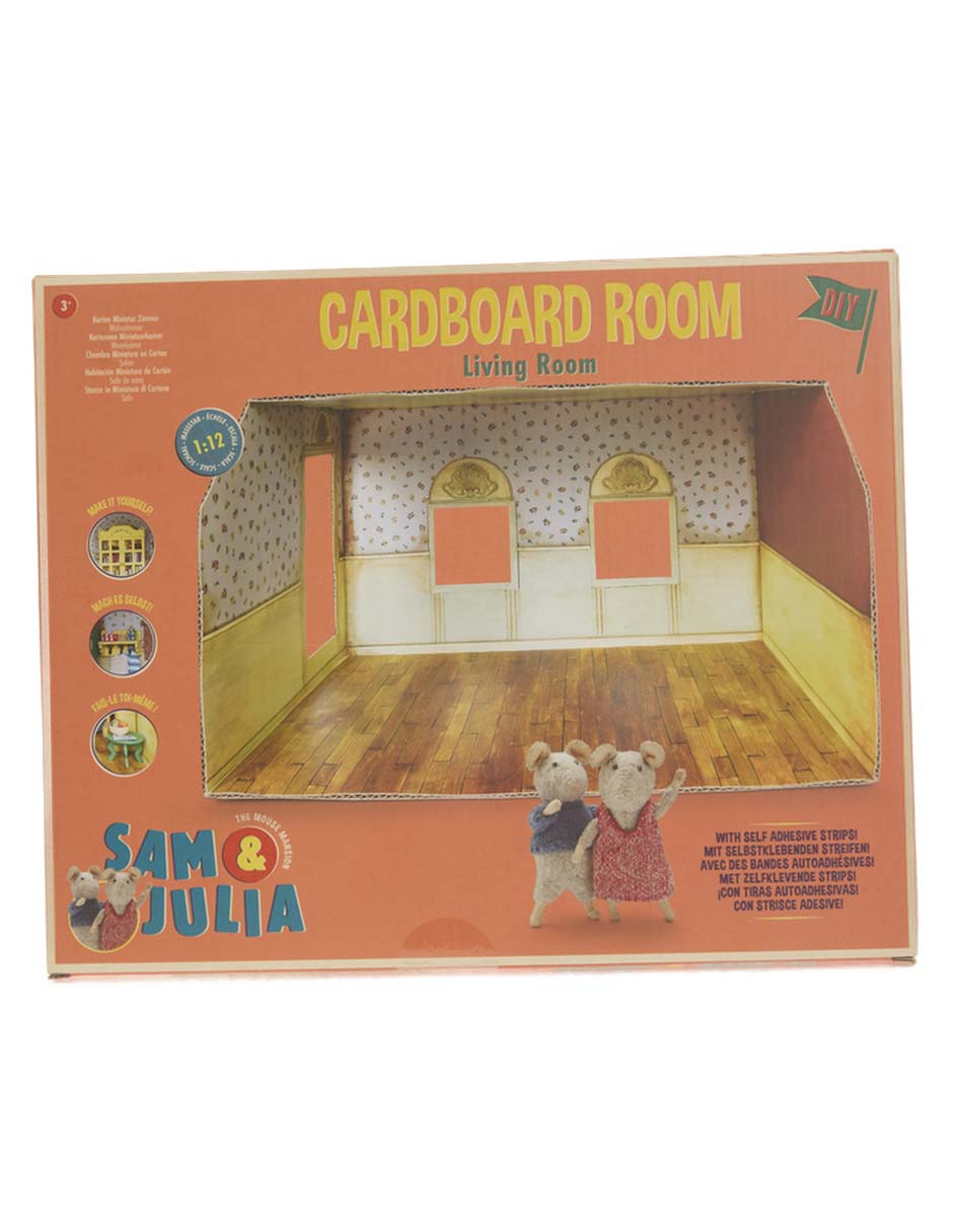 Casa de muñecas Sam& Cardboard Room Living Room