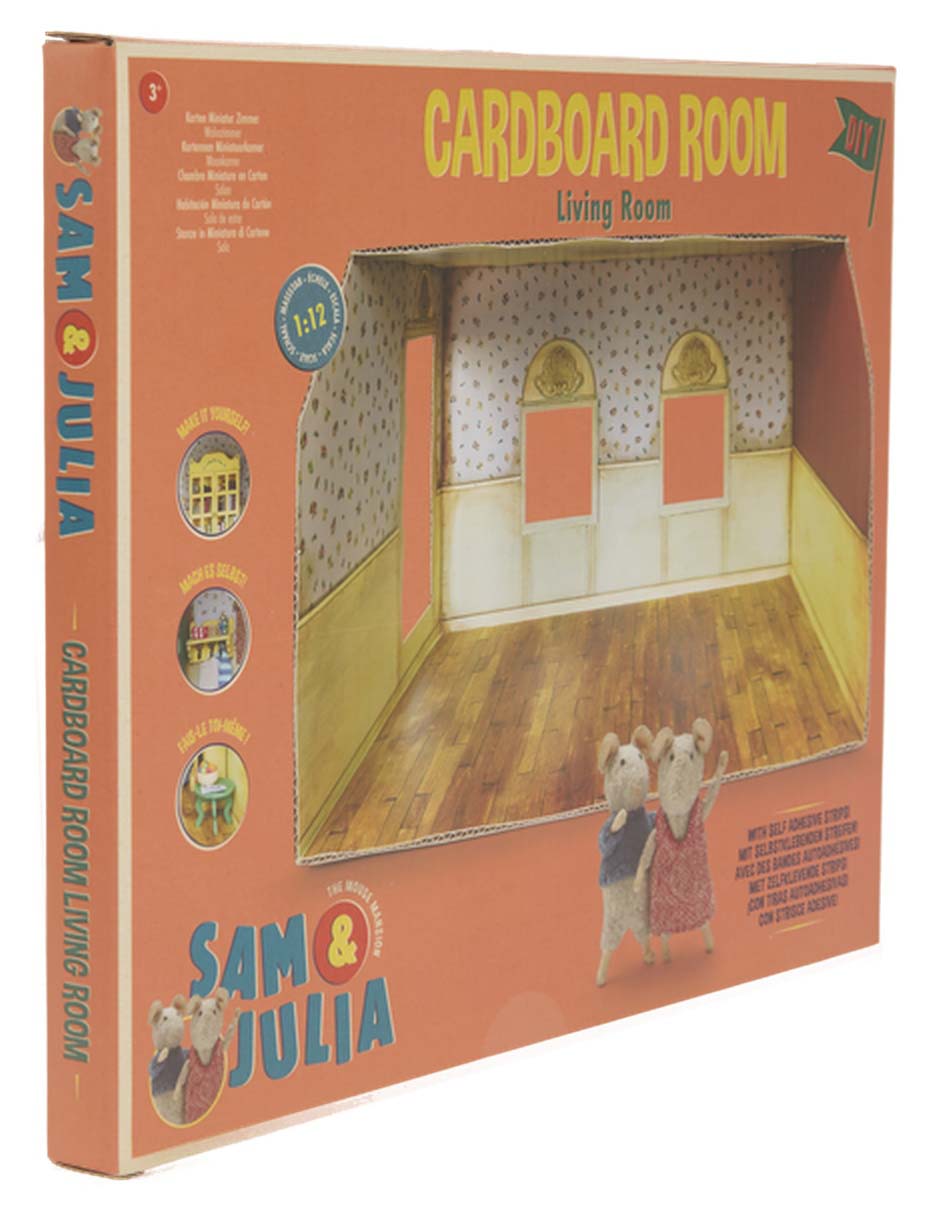 Casa de muñecas Sam& Cardboard Room Living Room 2