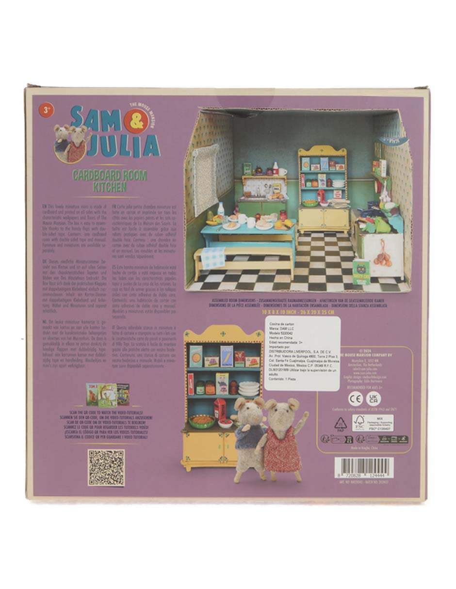 Casa de muñecas Carboard Room Kitchen 4