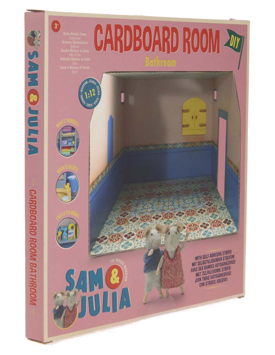 Casa de muñecas Sam& Cardboard Room Bathroom 2