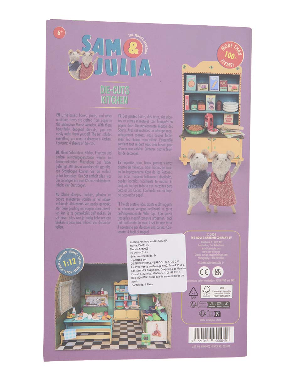Casa de muñecas die cuts kitchen Sam& 2