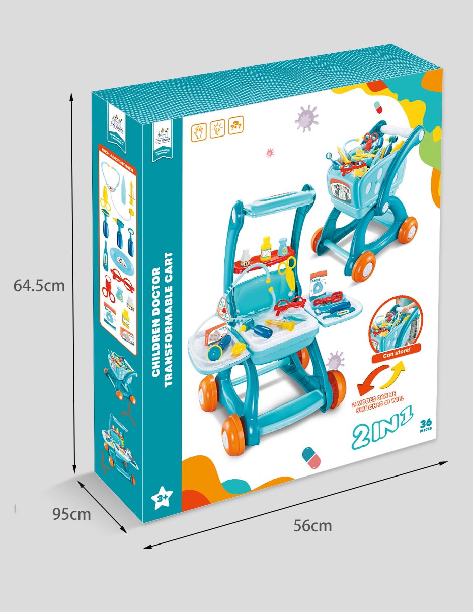 Children Doctor Transformable Cart juego de rol para niños 6