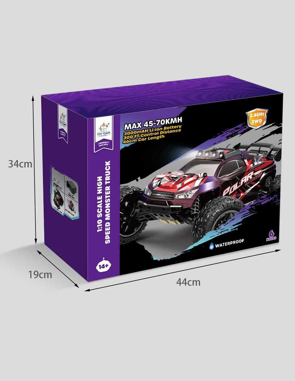 Carro de control remoto scale high speed monster truck 5