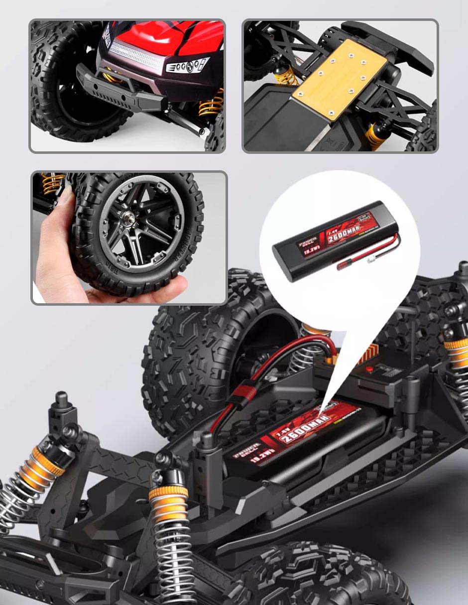 Carro de control remoto scale high speed monster truck 3