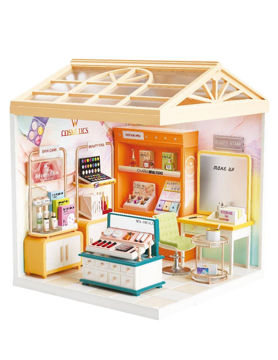 Casa miniatura DIY Assembling Beauty Cosmetics Set