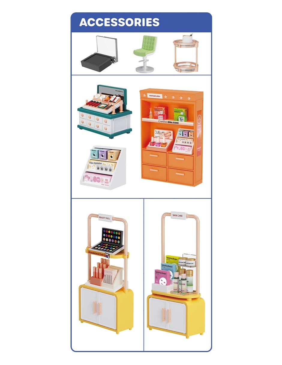Casa miniatura DIY Assembling Beauty Cosmetics Set 5