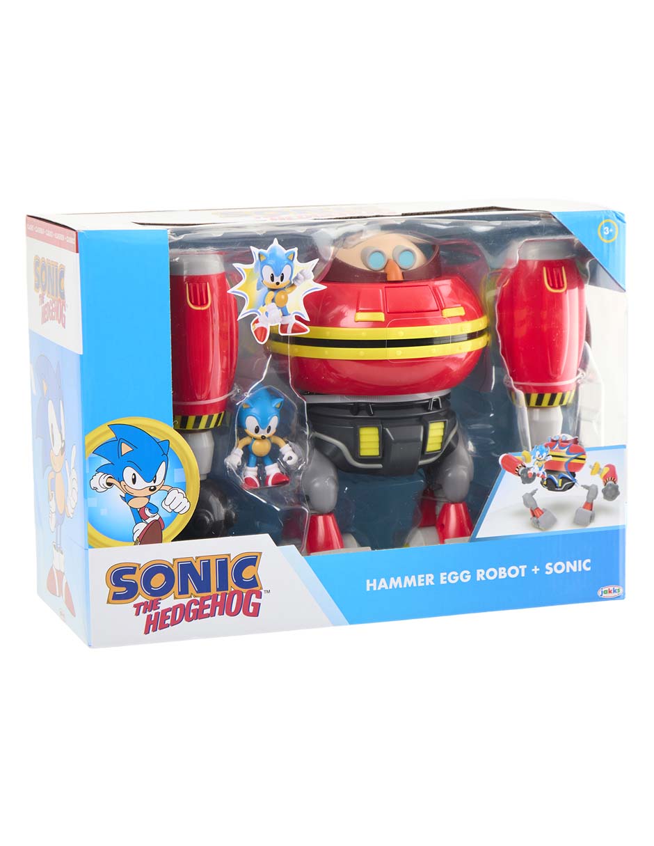 Figura de acción Sonic The Hedgehog Hammer Egg Robot y Sonic con movimiento 2