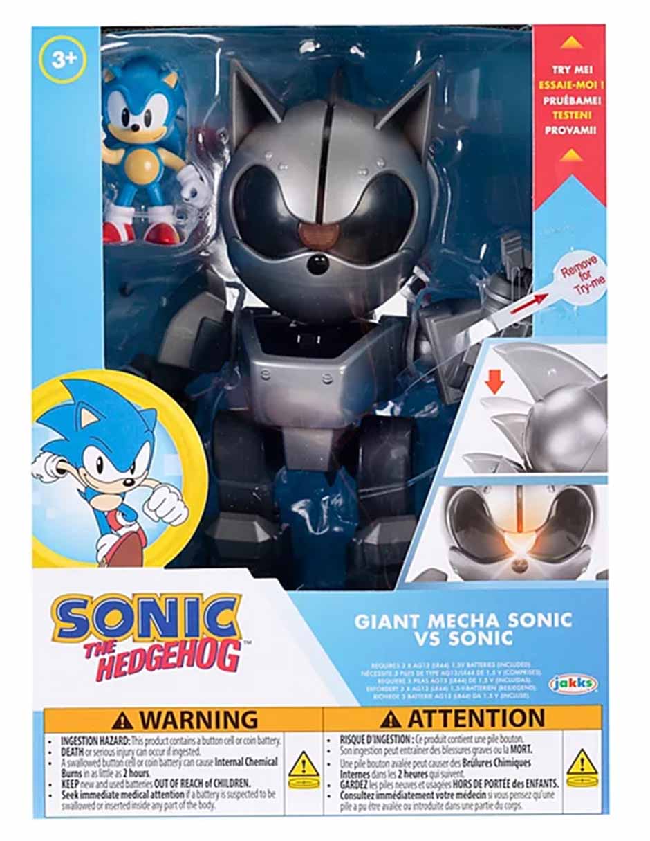 Figura de acción Sonic The Hedgehog Metal Sonic con luz y sonido 2