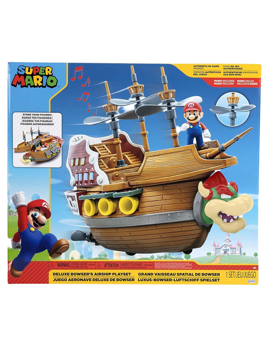 Play set vehículos Juego Aeronave Deluxe de Bowser de Super Mario 5