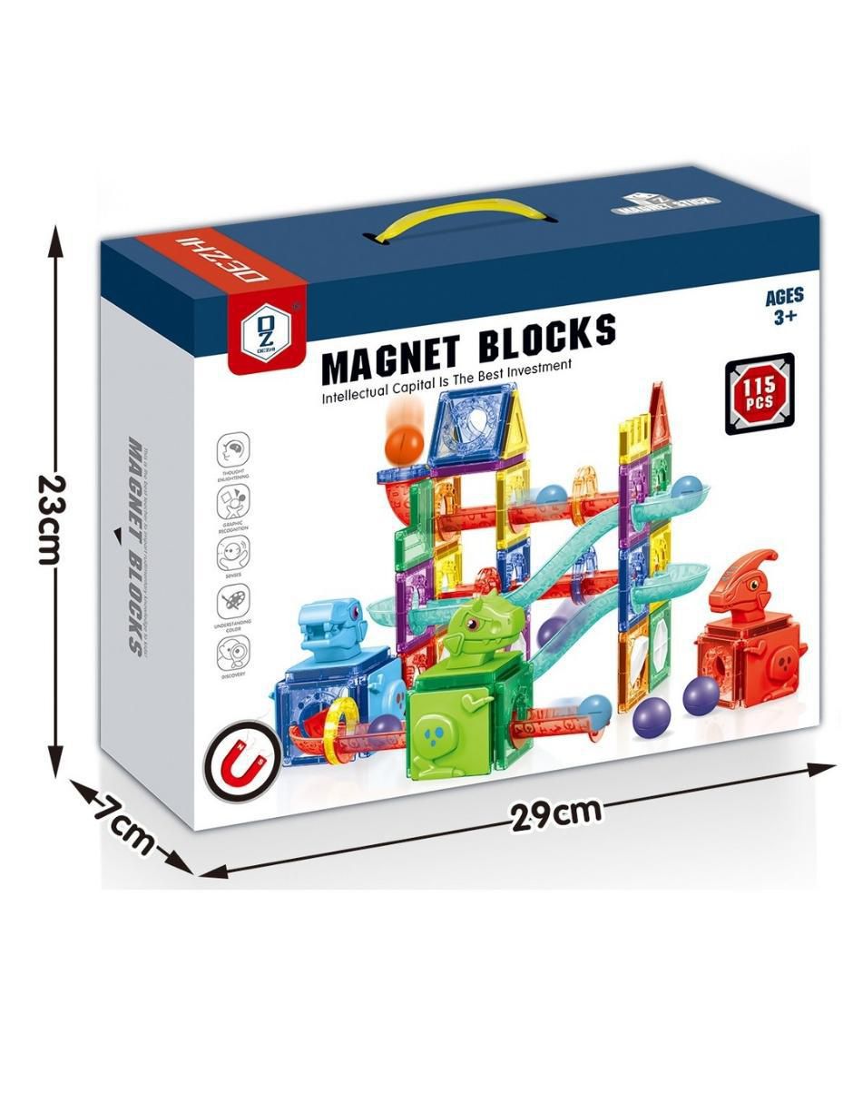 Set de bloques de construcción magnéticos 3D hd128a 5