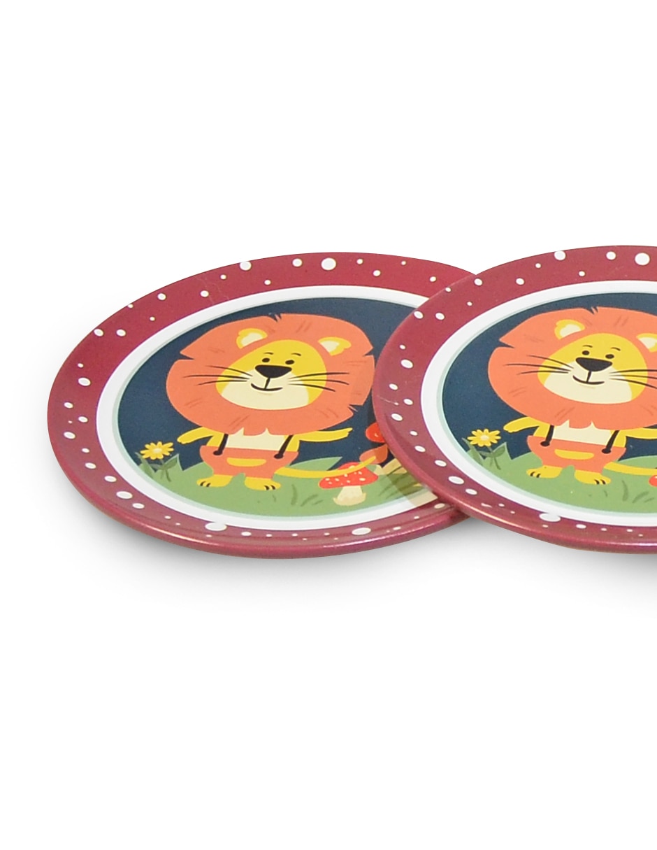 Set de fiesta de té animales del bosque juego de rol para niños 4