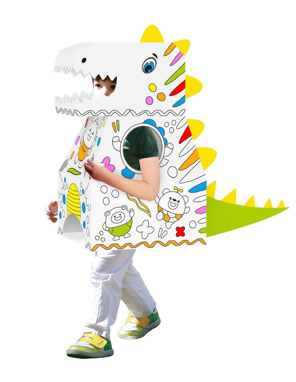 Botarga y pullover de cartón para pintar dinosaurio