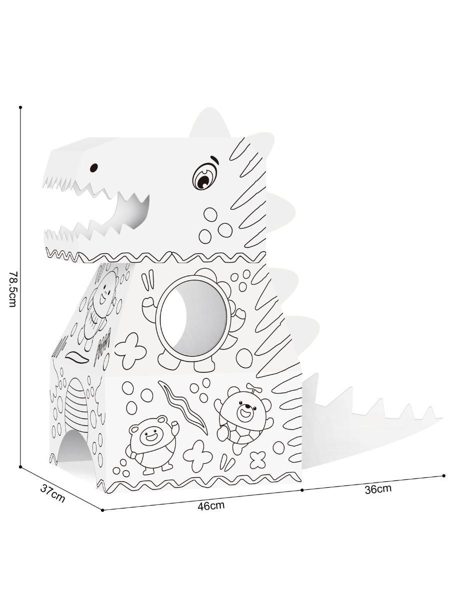Botarga y pullover de cartón para pintar dinosaurio 8