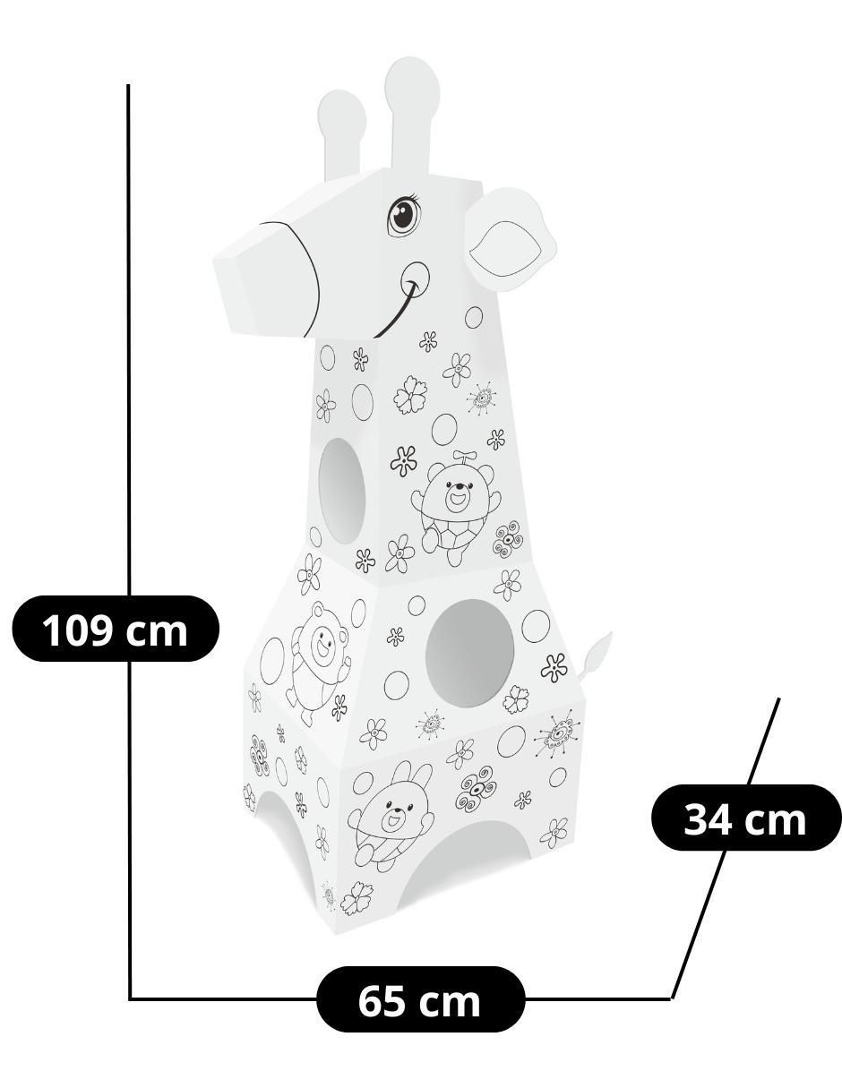Botarga y pullover de cartón para pintar jirafa 8
