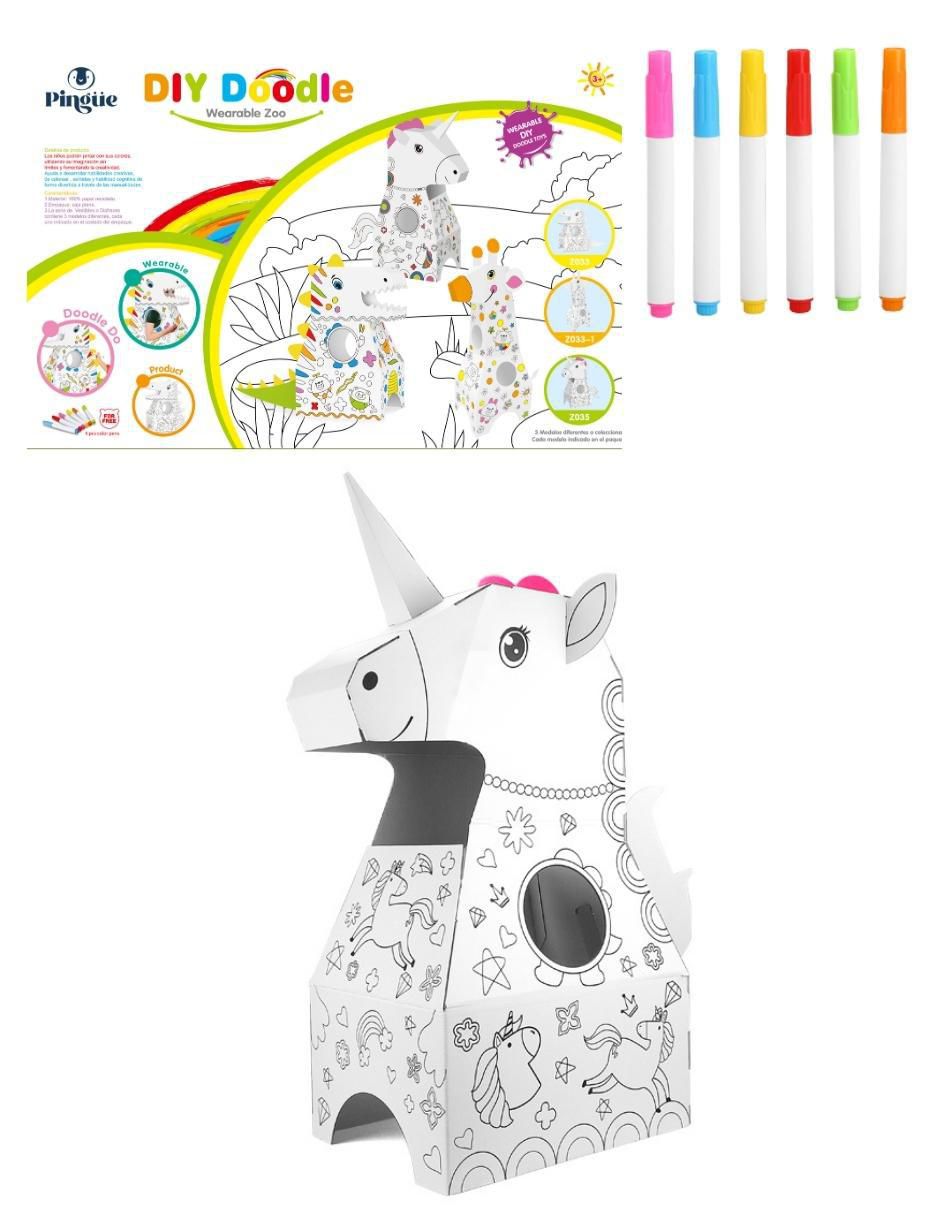 Botarga y pullover de cartón para pintar unicornio 3