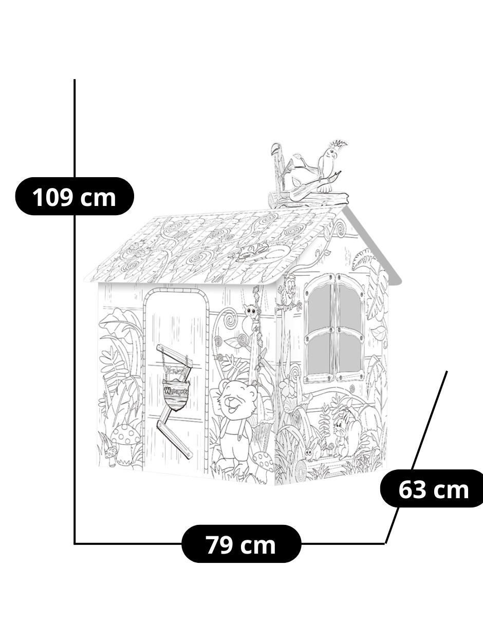 Casa de juguete para armar y pintar, casa de la jungla 5