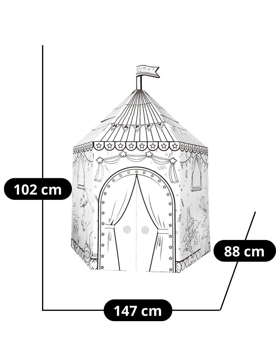 Casa de juguete para armar y pintar, carpa de circo 9