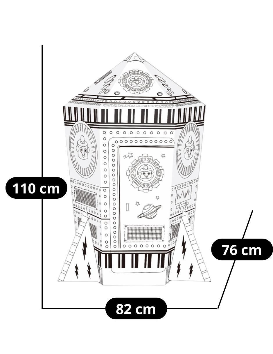Casa de juguete para armar y pintar, cohete espacial 9