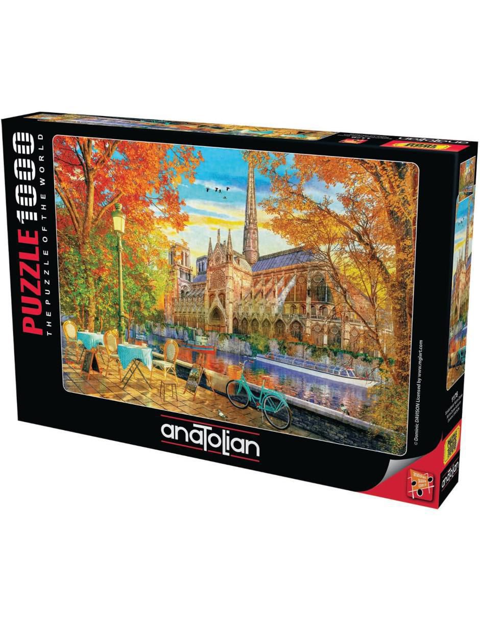 Rompecabezas Notre Dame Al atardecer en otoño 1000 piezas Rompecabezas Notre Dame Al atardecer en otoño 1000 piezas