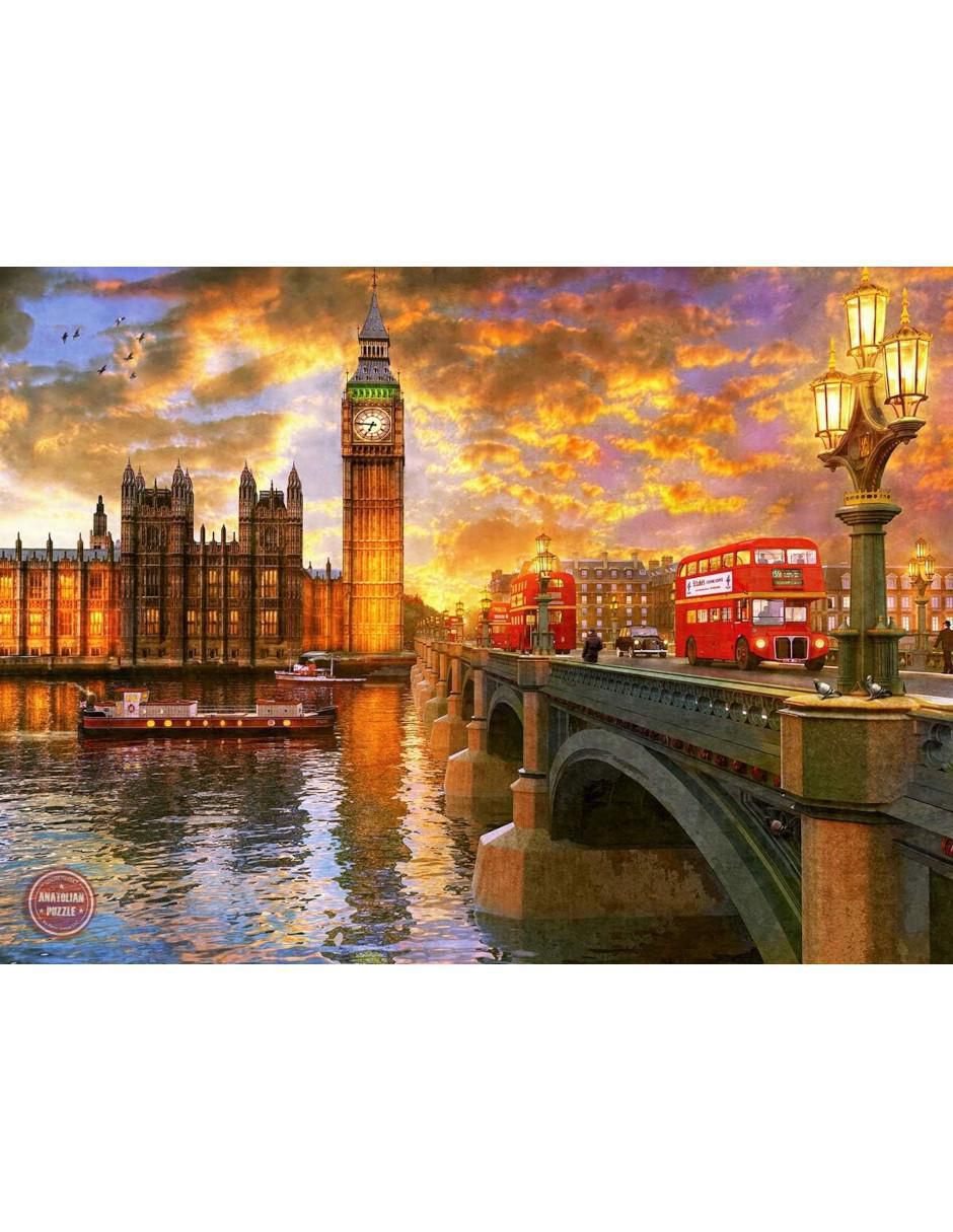 Rompecabezas Obras de arte Dominic Davidson Londres Westminster 1000 piezas 2