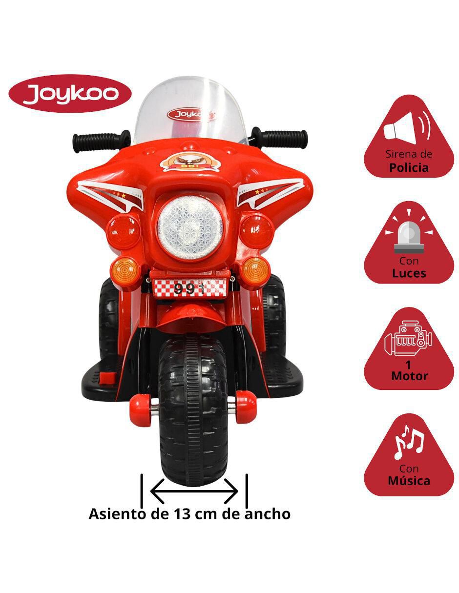 Moto "montable" joykoo sirena "de" recargable