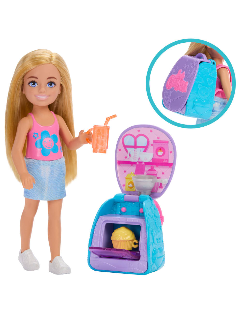 Set muñecas Mattel Chelsea Mochila para Hornear Cupcakes 7