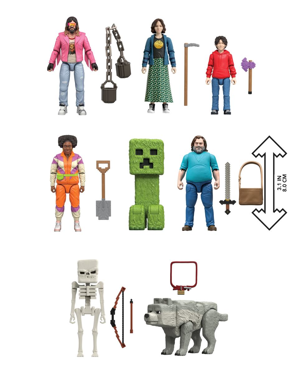 Set figuras acción articulada Movie limitada Minecraft articulado 5