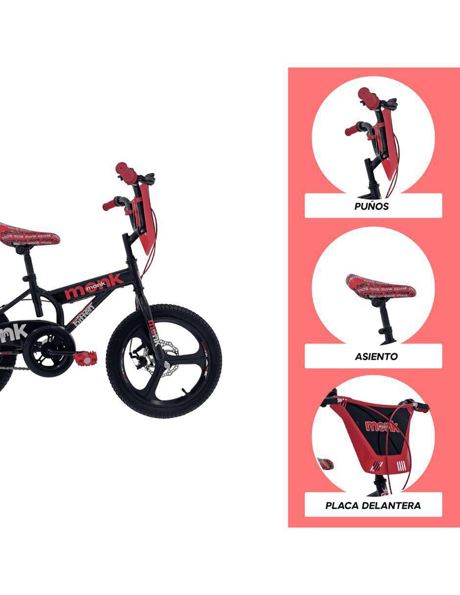 Bicicleta infantil rodada 16 bitten unisex 4
