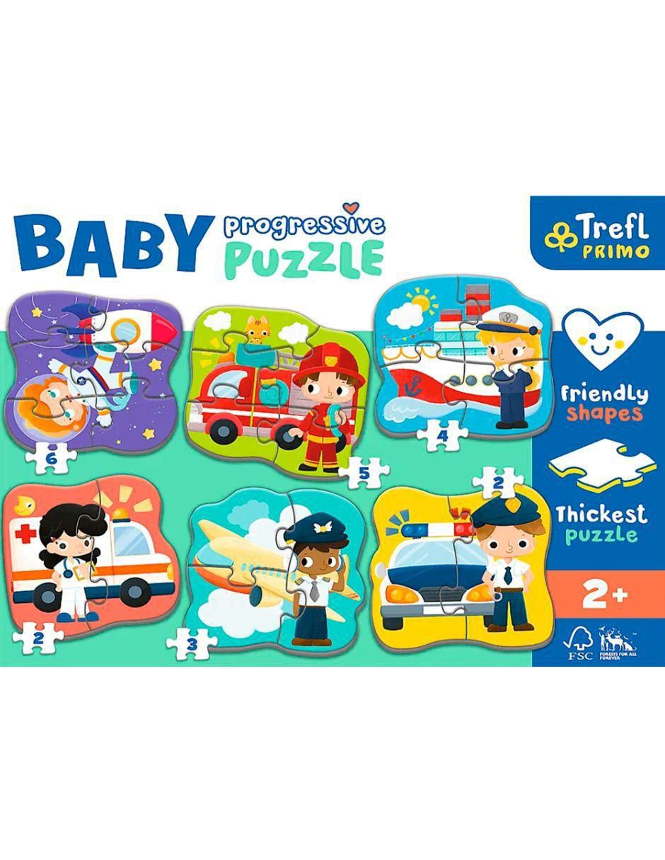 Rompecabezas progresivo infantil Profesiones y Transportes 22 piezas 2