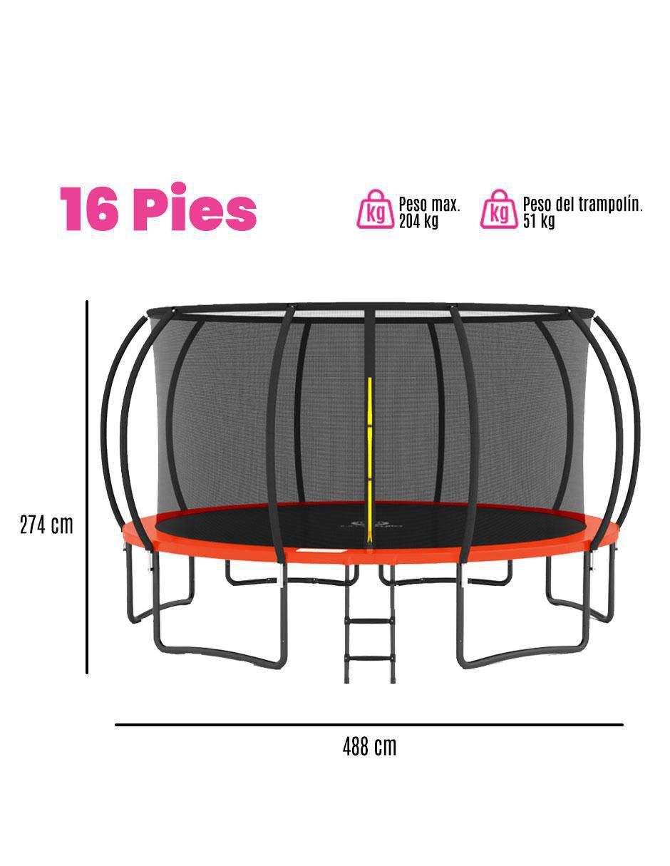 Trampolín level kids pumpkin 16ft