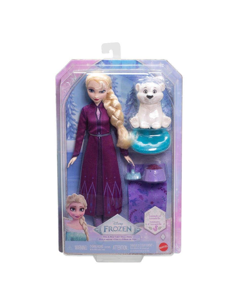 Muñeca frozen Elsa con oso bebé