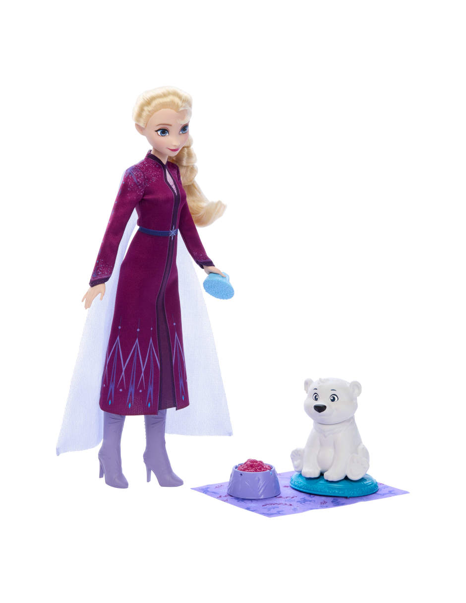 Muñeca frozen Elsa con oso bebé 2