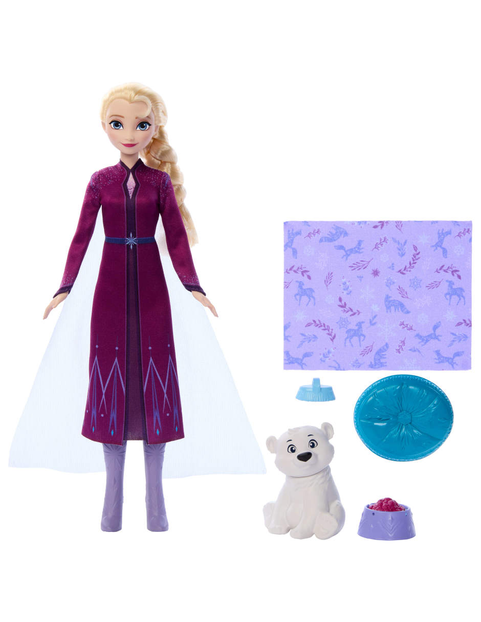 Muñeca frozen Elsa con oso bebé 3