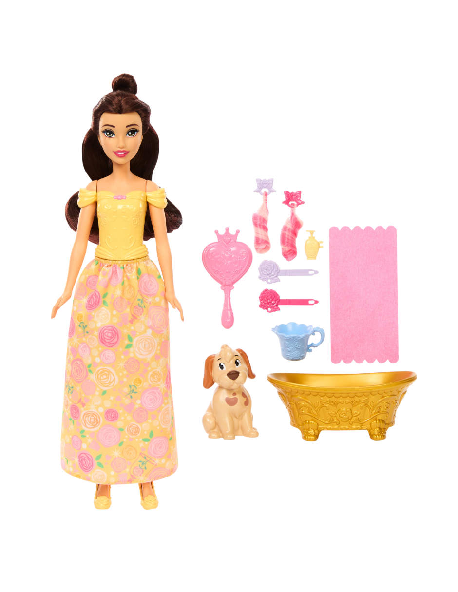 Muñeca disney princesas Hora del baño con bella
