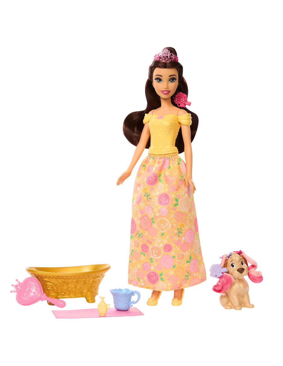 Muñeca disney princesas Hora del baño con bella 2