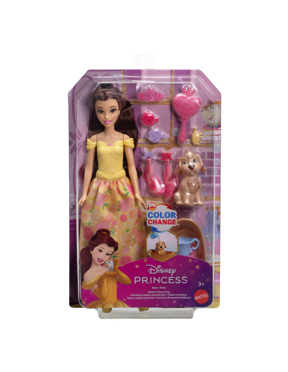 Muñeca disney princesas Hora del baño con bella 4